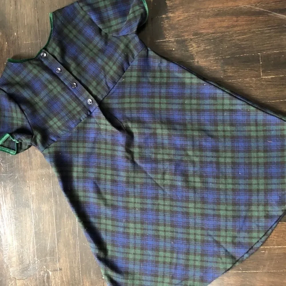LITTLE BITTY tartan holiday dress